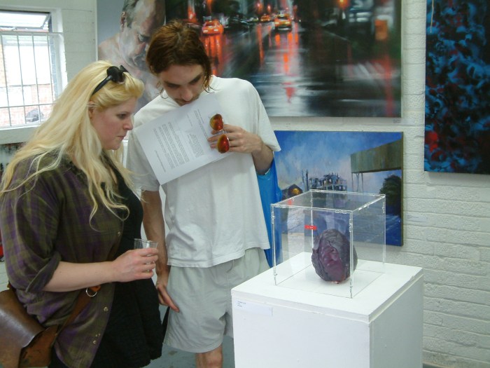 Lisa, on her plinth, at the Deep Purple show at Cultivate