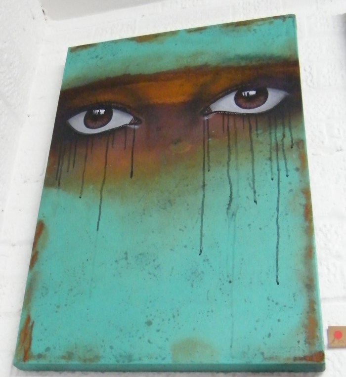 MYDOG SIGHS eyes on canvas