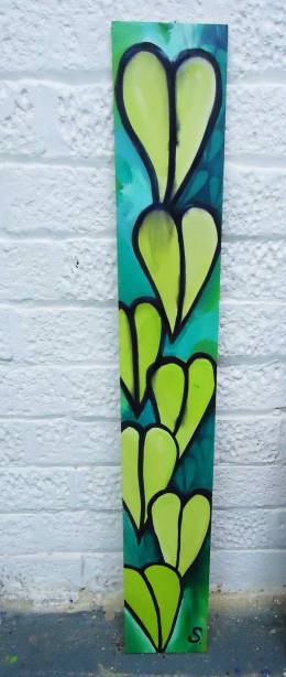 Sean Worrall - leaves on a plank of wood found in te street, sold via the art chute yesterday